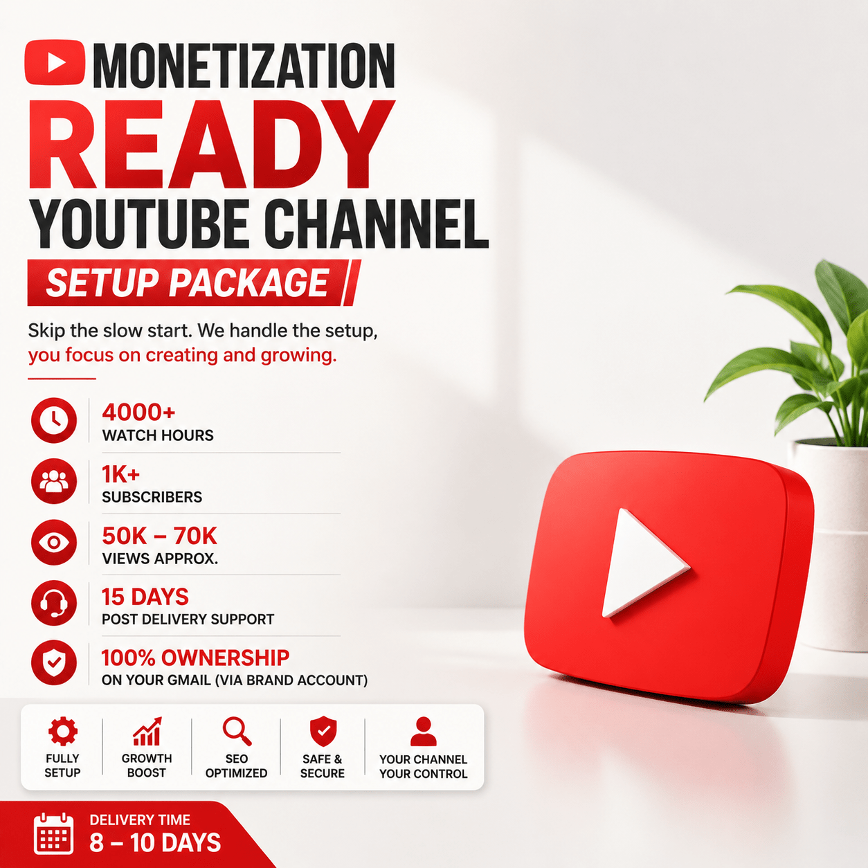 Monetization Ready YouTube Channel Setup Package - ProSparkify